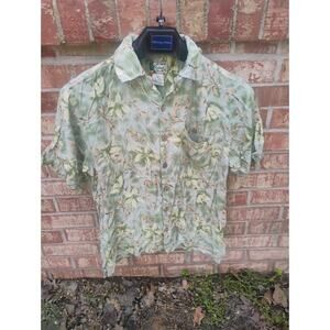 Vintage Ivy Crew Island Wear Hawaiian Aloha Shirt Men’s Medium Spring Beech Y2k